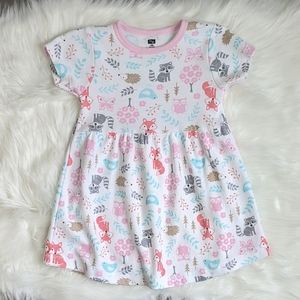 Jersey Dress with Foxes